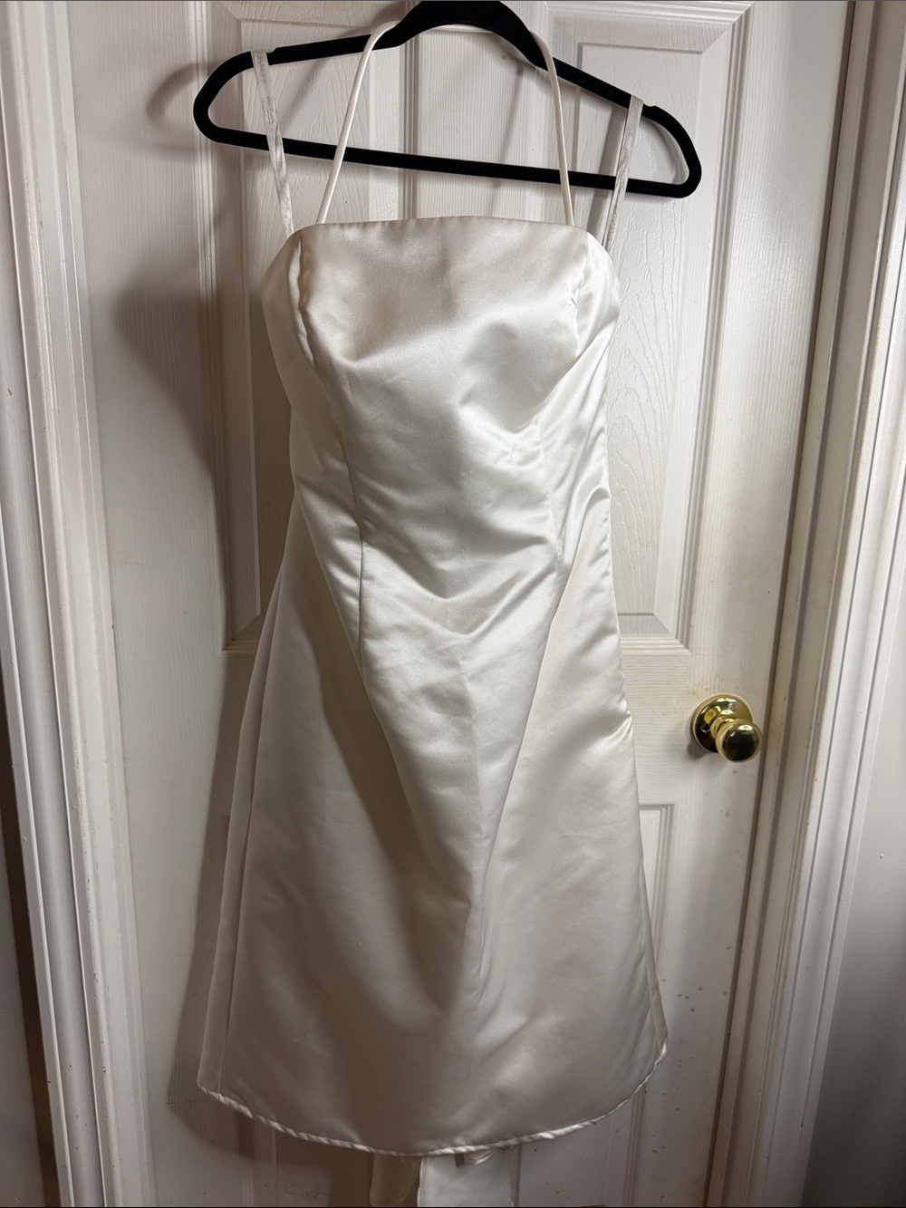 Bill Levkoff Ivory Satin Dress